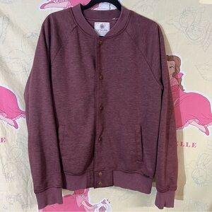 On the Byas Burgundy Jacket - Button Up